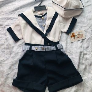 Vintage baby boy sailor outfit size 2